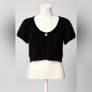 Express Design Studio Black Women's Medium Angora Cardigan